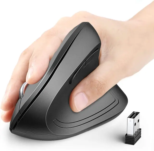 Mouse Vertical Ergonómico Inalámbrico, evita túnel del carpo WM336