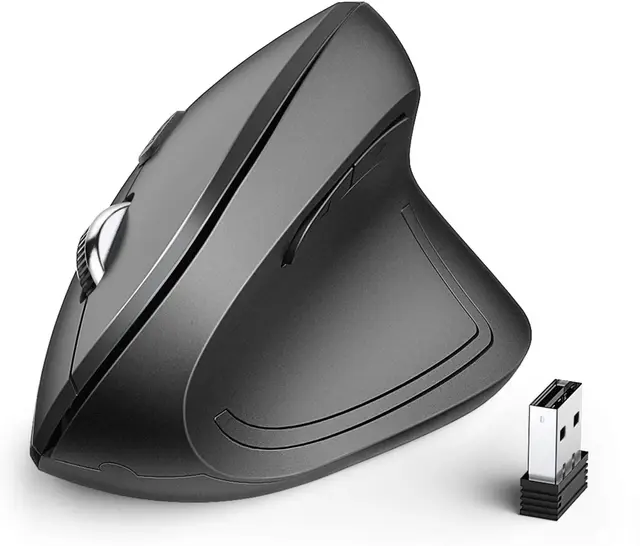 Mouse Vertical Ergonómico Inalámbrico, evita túnel del carpo WM336